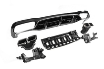 Mercedes E-klase W213 2016–2023 Aizmugurējais difuzors ar izpūtēja uzgaļiem E63-Design Silver (AMG/AMG-Line 2016-2020) foto 3