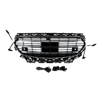 Priekšējā radiatora reste W223 AMG-Line stilā ar LED foto 2