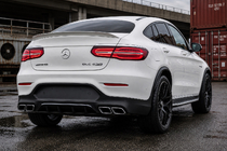 Mercedes GLC Coupe C253 2016–2023 Aizmugurējais difuzors ar izpūtēja uzgaļiem Silver (AMG63 dizains) foto 3