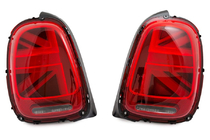 Mini Cooper F55/56/57 2014–2023 Aizmugurējie LED lukturi Union Jack stilā, sarkani (2 gab.) foto 2
