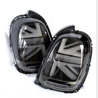 Aizmugurējie LED lukturi Union Jack stilā, melni (2 gab.) Mini Cooper F55/56/57 2014–2023 foto 2