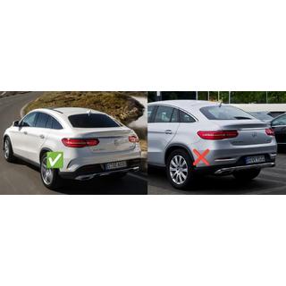 Aizmugurējais difuzors ar izplūdes uzgaļiem Silver (GLE63 dizains) foto 4