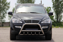 SsangYong Kyron 2005–2014 Priekšējais bullbar WT003 (nerūsējošais tērauds) foto 4