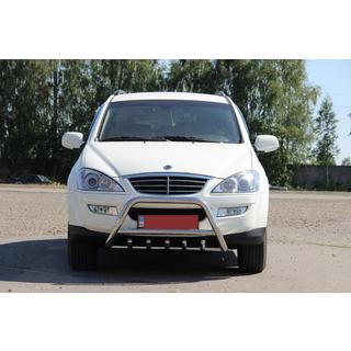 Priekšējais bullbar WT003 (nerūsējošais tērauds) SsangYong Kyron 2005–2014 foto 2