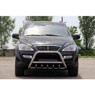 Priekšējais bullbar WT003 (nerūsējošais tērauds) SsangYong Kyron 2005–2014 foto 4