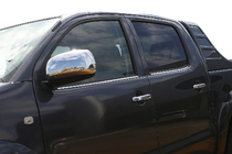 Toyota Hilux 2006–2015 Logu apdares līstes (4 gab., nerūsējošais tērauds) Carmos - turku teras foto 1