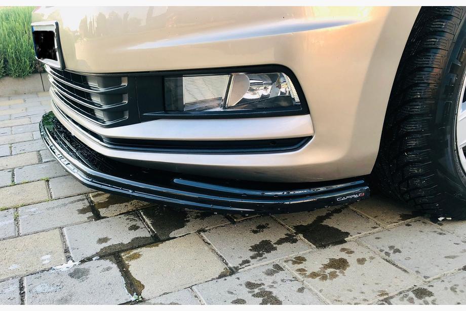 Volkswagen Touran 2015– Priekšējā bampera lūpas spoilers (ABS) Image