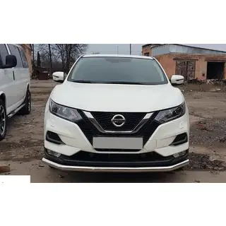 Priekšējais aizsargstienis ST008 (2017-2021, nerūsējošais tērauds) Nissan Qashqai 2014–2021 foto 1