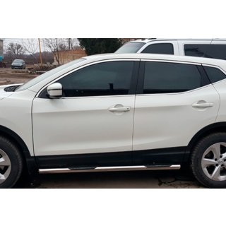Sānu aizsargcaurules (2017-2021, 2 gab., nerūsējošais tērauds) Nissan Qashqai 2014–2021 foto 3