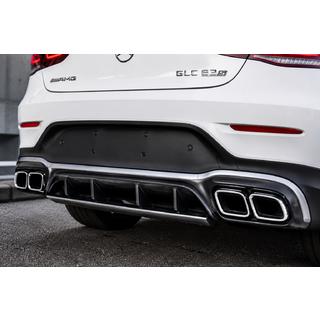 Aizmugurējais difuzors ar uzgaļiem Silver (AMG63 dizains 2020-2022) foto 2