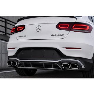Aizmugurējais difuzors ar uzgaļiem Silver (AMG63 dizains 2020-2022) foto 3
