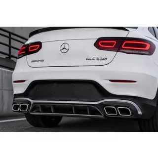 Aizmugurējais difuzors ar uzgaļiem Silver (AMG63 dizains 2020-2022) foto 3
