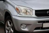 Toyota Rav 4 2001–2005 Hromētas priekšējo lukturu uzlikas (2 gab., plastmasa) 2003–2006 foto 1