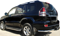 Toyota Land Cruiser Prado 120 2002–2009 Aizmugurējie stūra elementi AK003 (2 gab., nerūsējošais tērauds) foto 1