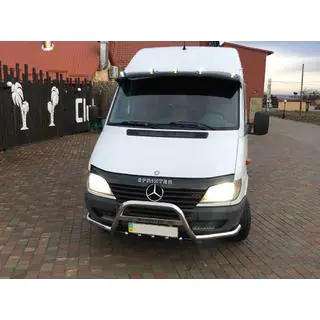 Priekšējais aizsargstienis Exclusive (nerūsējošais tērauds) Mercedes Sprinter W901/902/903/904/905 1995–2006 foto 4