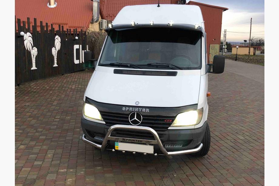 Mercedes Sprinter W901/902/903/904/905 1995–2006 Priekšējais aizsargstienis Exclusive (nerūsējošais tērauds) Foto 4