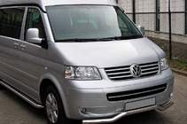 Volkswagen T5 Multivan 2003–2010 Priekšējais aizsargstienis Vilnis (nerūsējošais tērauds) foto 1