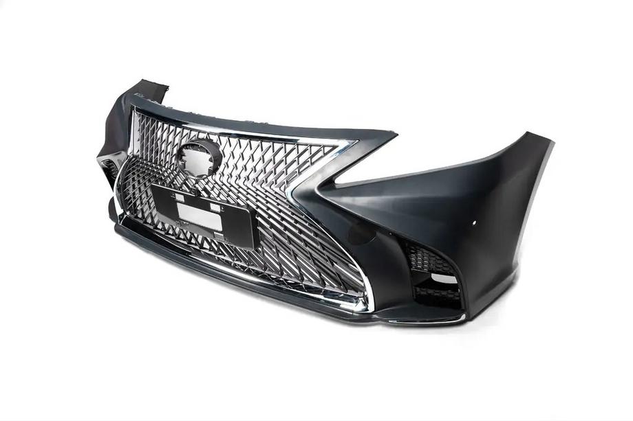 Toyota Camry 2017–2023 Priekšējais bamperis Lexus LS stilā, komplektā Foto 2