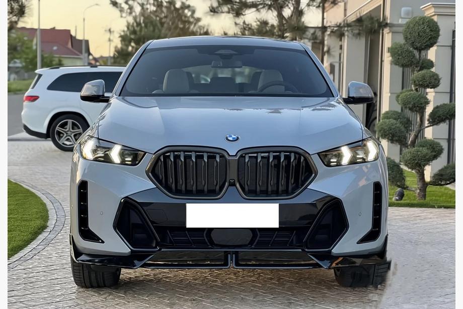 BMW X6 G06 2019–2027 Priekšējā bampera lūpa Paradigm Black Knight (M-Sport, 2023+) Image