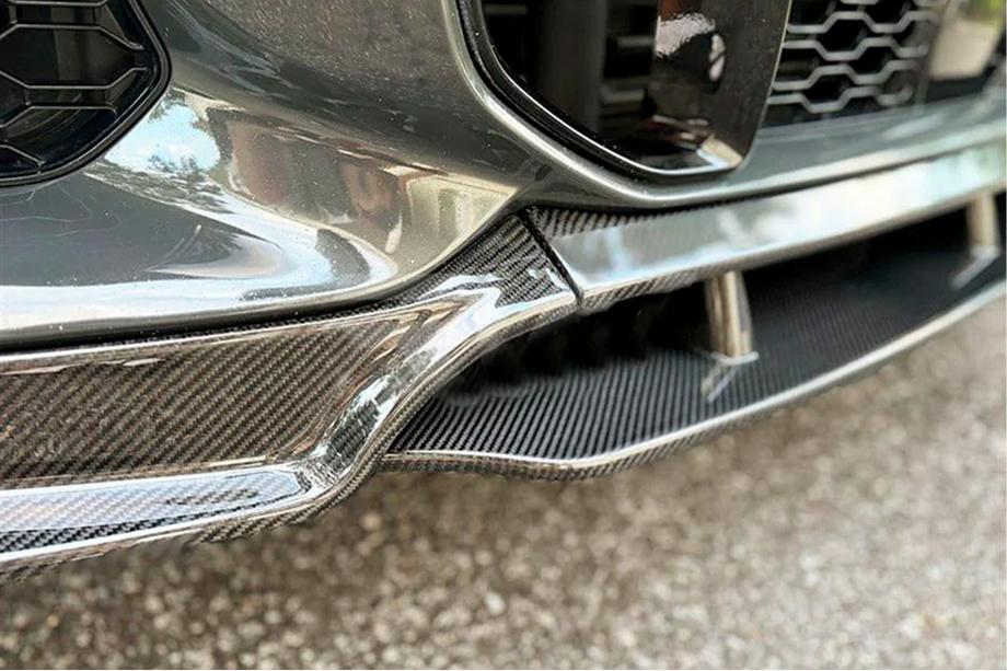 BMW X6 G06 2019–2027 Priekšējā bampera lūpa Carbon V1 (M-Sport, 2018-2022) Foto 4
