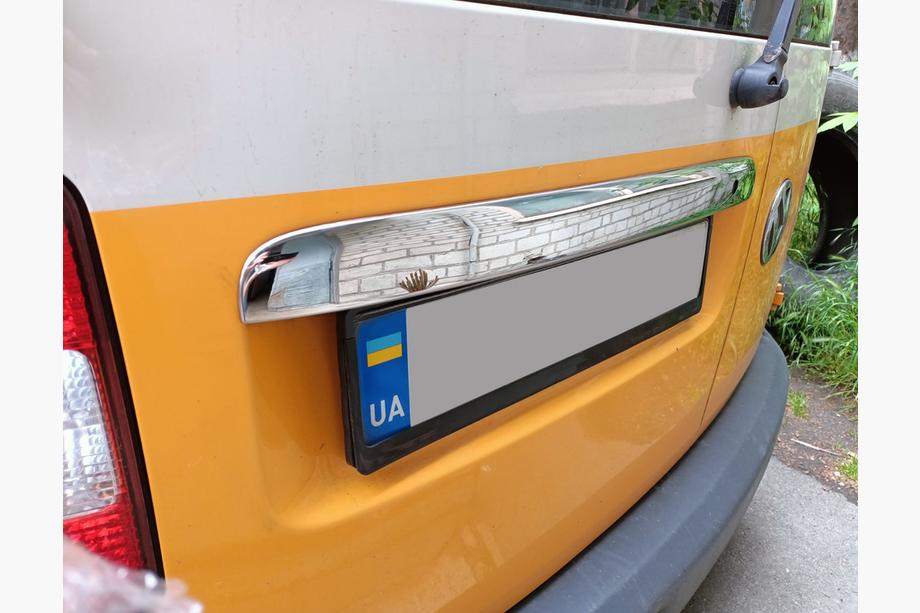 Volkswagen Caddy 2004–2010 Uzlika virs numura zīmes (2 durvju, nerūsējošais tērauds) Caddy uzraksts, Carmos - turku nerūsējošais tērauds Foto 2
