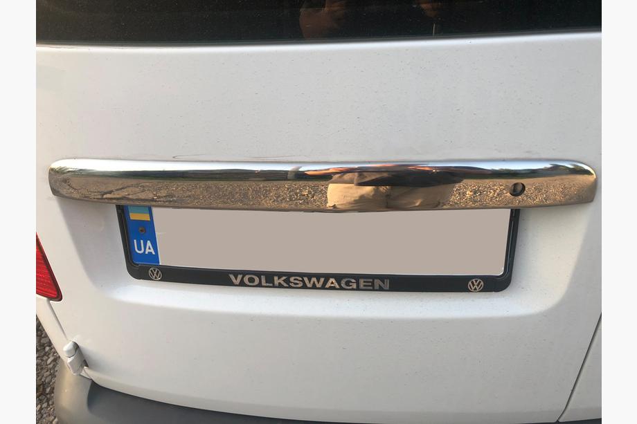 Volkswagen Caddy 2004–2010 Uzlika virs numura zīmes (2 durvju, nerūsējošais tērauds) Caddy uzraksts, Carmos - turku nerūsējošais tērauds Foto 3