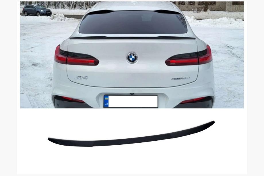 BMW X4 G02 2018– Bagāžnieka vāka spoileris X4M-Style (spīdīgi melns, ABS plastmasa) Image