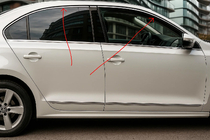 Volkswagen Jetta 2011–2018 Augšējās logu līstes 6 gab., nerūsējošais tērauds foto 1