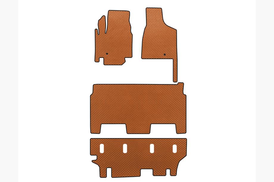 Dodge Grand Caravan V 2008–2020 EVA salona paklāji (2008-2020, 3 rindas, 8-vietīgs/Komplektācija SXT, Oranžs) Image