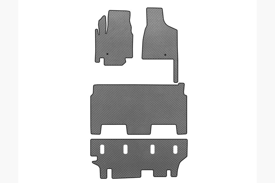 Dodge Grand Caravan V 2008–2020 EVA salona paklājiņi (2008-2020, 3 rindas, 8-vietīgs/SXT komplektācija, pelēki) Image