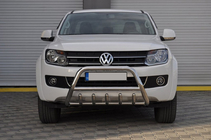 Volkswagen Amarok 2010–2022 Priekšējais bullbar WT003 (nerūsējošais tērauds) foto 4