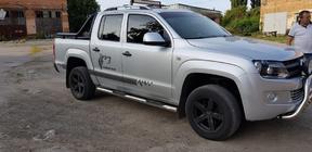 Volkswagen Amarok 2010–2022 Sānu aizsargcaurules (2 gab., nerūsējošais tērauds) foto 9