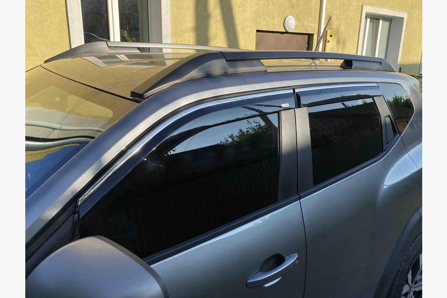 Renault Duster 2024– Logu vēja deflektori ar hromētu līsti (4 gab., Niken) Image