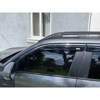 Logu vēja deflektori ar hromētu līsti (4 gab., Niken) foto 4