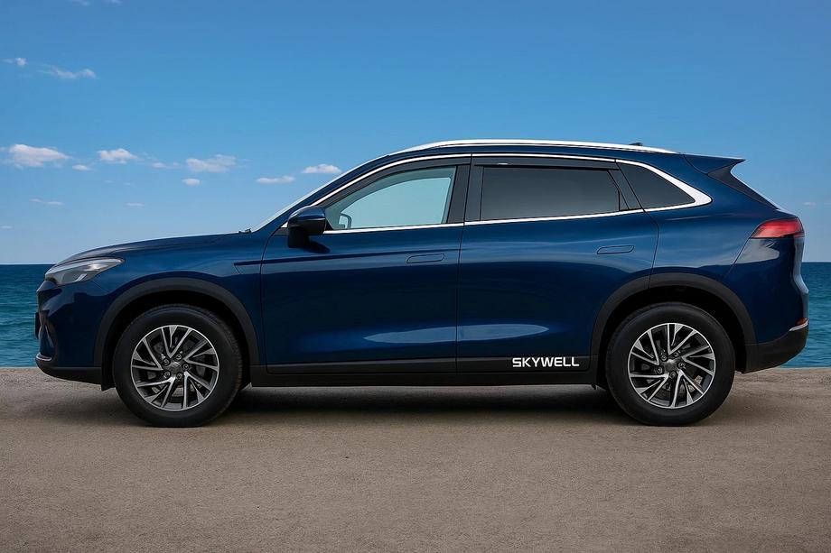 Skywell ET5/Skyworth EV6 2021– Logu vēja deflektori ar hromētu līsti (4 gab., Niken) Image