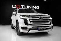 Toyota Land Cruiser 300 2021– Priekšējā bampera lūpa VXR Melna krāsa foto 1