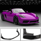 Porsche Boxster/Cayman 982 (718) 2016– Priekšējā bampera lūpa Lip V1 (2016-2019, oglekļa šķiedra) foto 1