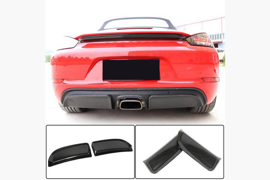 Porsche Boxster/Cayman 982 (718) 2016– Aizmugurējā bufera difuzors V2 (2016-2019, oglekļa šķiedra) Image