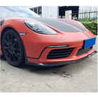 Porsche Boxster/Cayman 982 (718) 2016– Priekšējā bampera lūpa Lip V2 (2016-2019, oglekļa šķiedra) foto 4