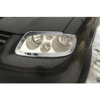 Priekšējo lukturu uzlikas (2 gab., nerūsējošais tērauds) Volkswagen Caddy 2004–2010 foto 1