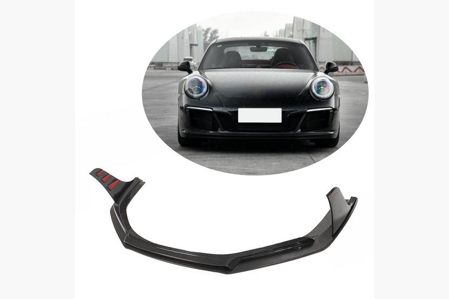 Porsche 911 (991) 2011–2019 Priekšējā bampera lūpas uzlika (Carrera 4 GTS 2017-2018, oglekļa šķiedra) Image