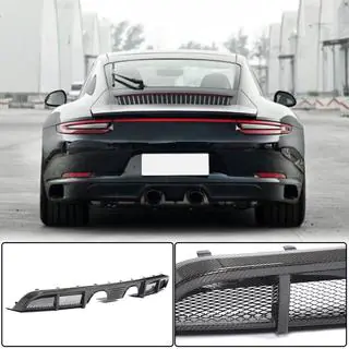 Aizmugurējā bampera difuzors (Carrera 4 GTS 2017-2018, oglekļa šķiedra) foto 1