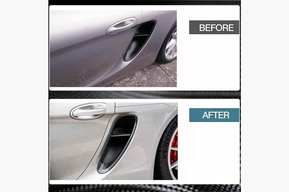 Porsche Boxster/Cayman 981 2013–2016 Aizmugurējo spārnu uzlikas no oglekļa šķiedras (Boxster) Foto 3