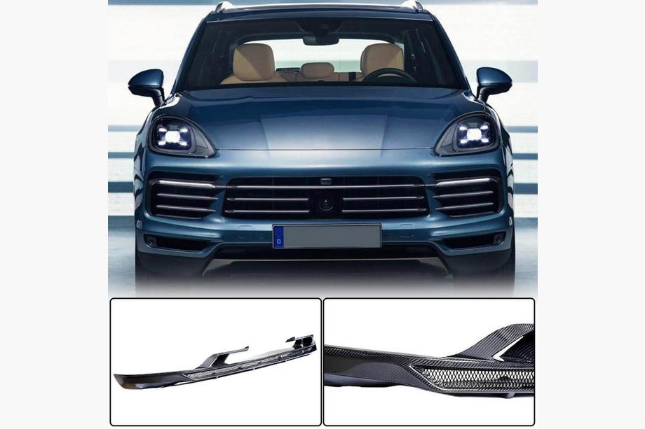 Porsche Cayenne 2018– Oglekļa šķiedras priekšējās lūpas uzlika (Base 2018-2023) Image