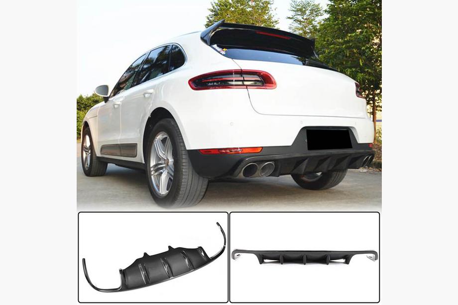 Porsche Macan 2014–2024 Aizmugurējā bufera difuzors V1 (2014-2021, Oglekļa šķiedra) Foto 1