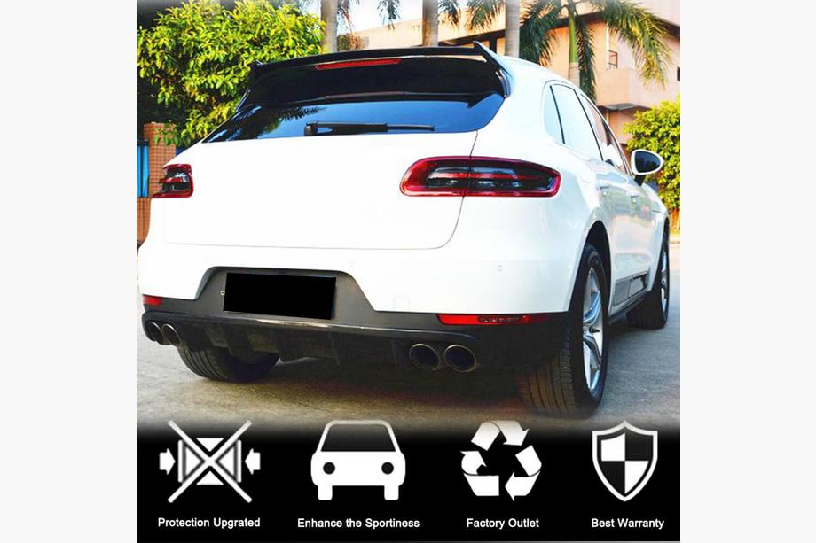 Porsche Macan 2014–2024 Aizmugurējā bufera difuzors V1 (2014-2021, Oglekļa šķiedra) Foto 2