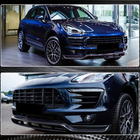 Porsche Macan 2014–2024 Priekšējā bufera lūpas uzlika Lip V2 (2014-2018, Karbons) foto 4