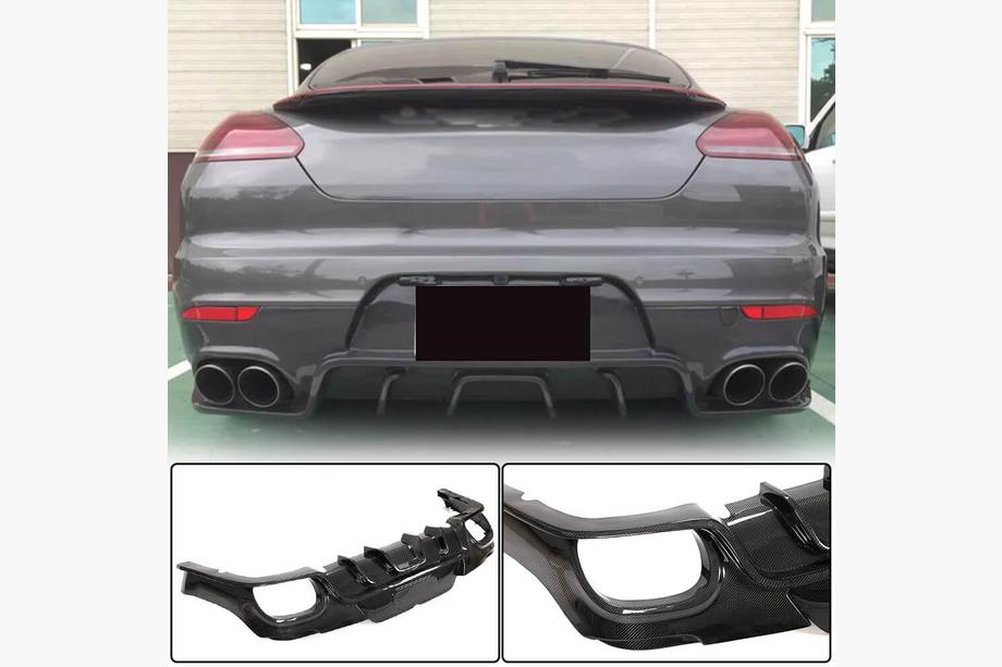 Porsche Panamera 2009–2016 Aizmugurējā bampera difuzors (2013-2016, karbons) Image