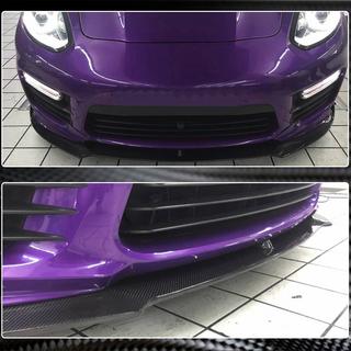 Oglekļa šķiedras priekšējā bampera lūpa Lip V1 (Turbo/Turbo S/GTS) Porsche Panamera 2009–2016 foto 4