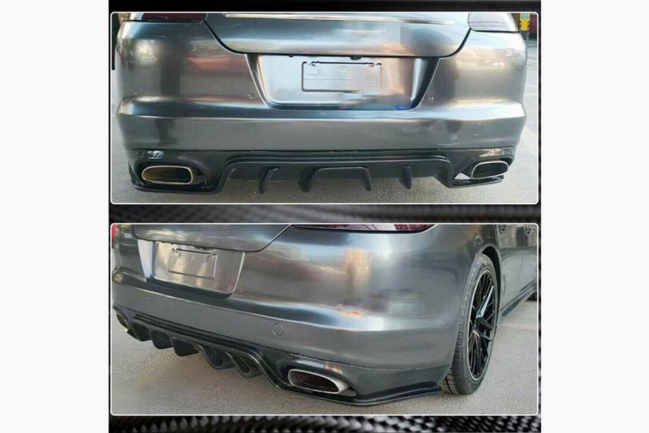 Porsche Panamera 2009–2016 Aizmugurējā bampera difuzors (2009-2013, oglekļa šķiedra) Foto 3